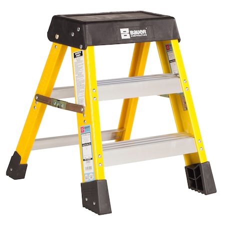 Bauer Ladder 2 ft Fiberglass Stepladder 35002